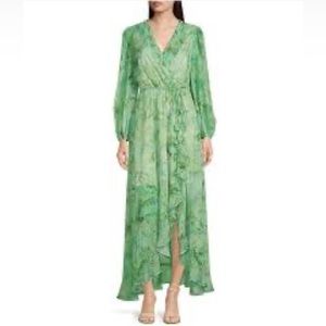 Alex Marie Hallie Palm Print Chiffon Maxi Dress Size:14. Excellent condition